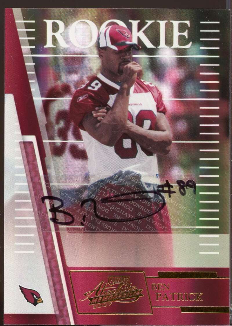 Ben Patrick RC Card 2007 Absolute Memorabilia Rookie Autograph #206  Image 1