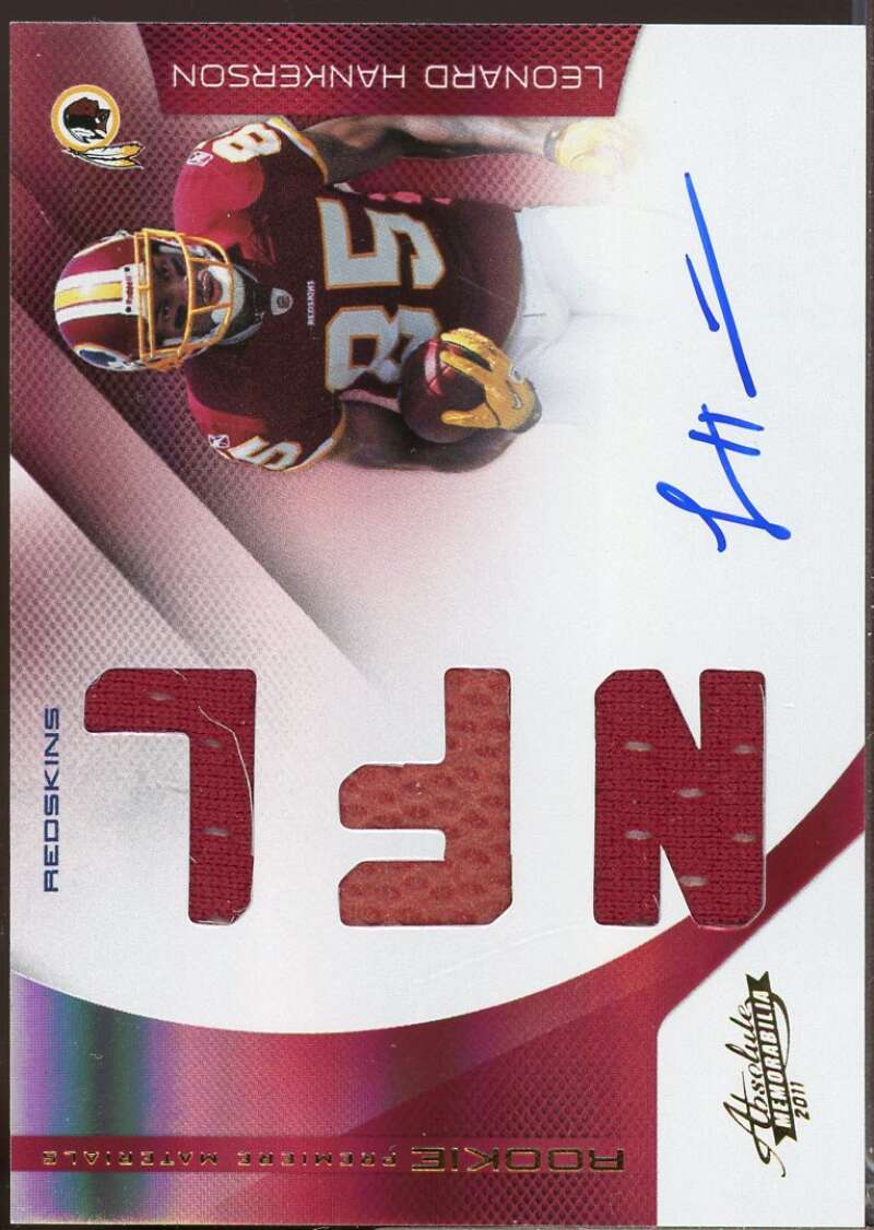 Leonard Hankerson /299 RC 2011 Absolute Memorabilia Rookie Patch Autograph #222  Image 1