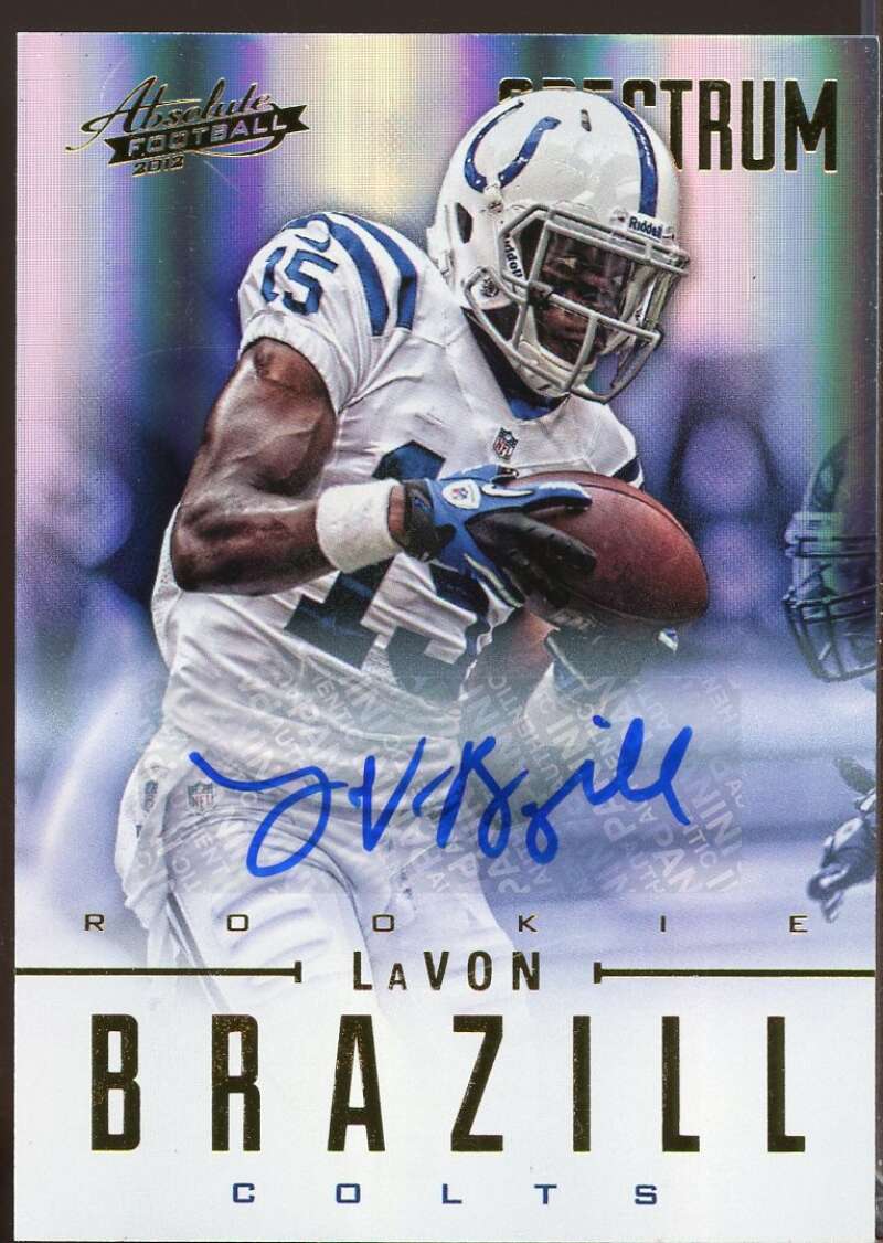 LaVon Brazill /299 Card 2012 Absolute Spectrum Gold Autographs #158  Image 1