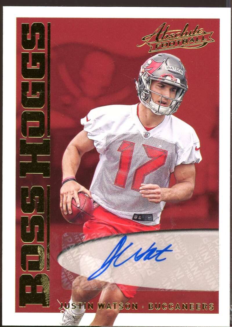 Justin Watson Card 2018 Absolute Boss Hoggs Autographs #18  Image 1