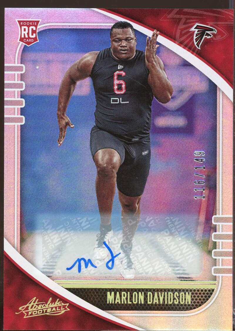 Marlon Davidson /149 2020 Absolute Signature Rookies Spectrum Autograph #180  Image 1