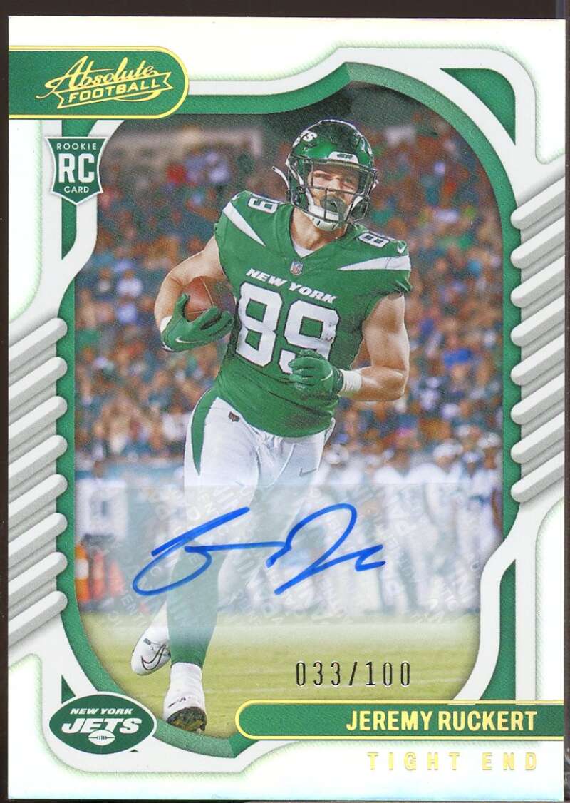 Jeremy Ruckert /100 Card 2022 Absolute Signature Rookie Autograph Spectrum #169  Image 1