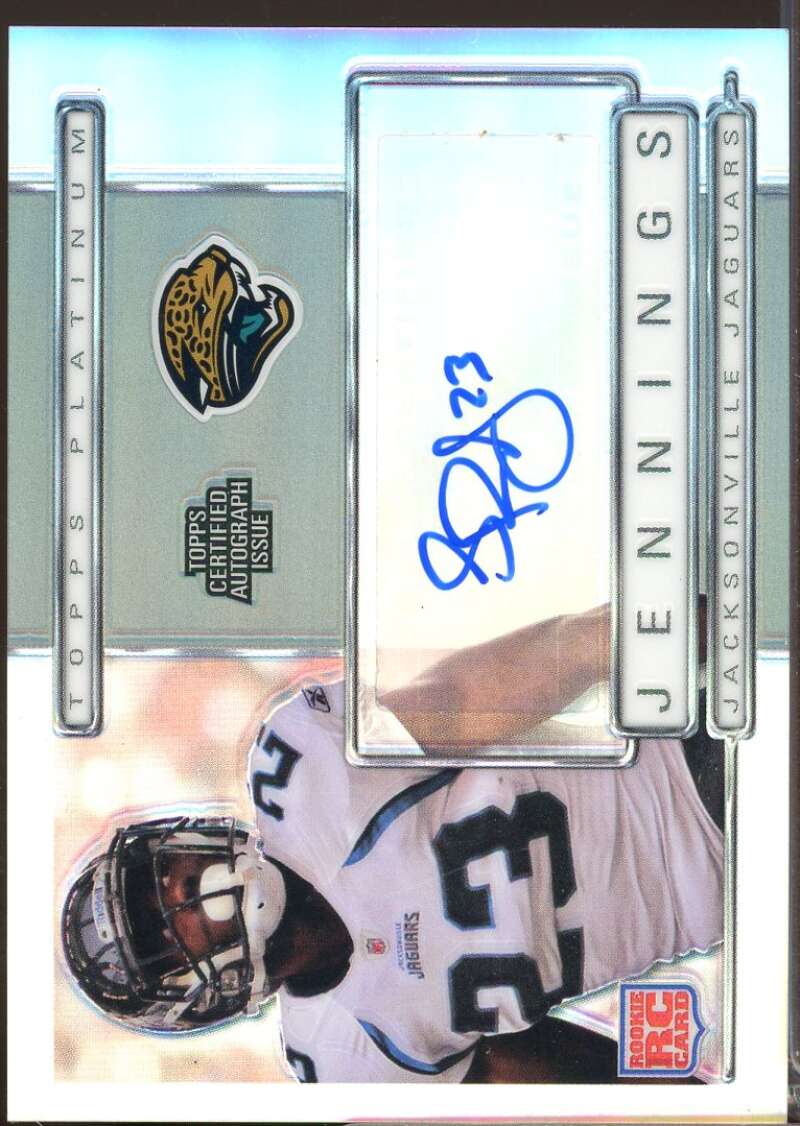 Rashad Jennings /1050 Card 2009 Topps Platinum Rookie Autographs #156  Image 1