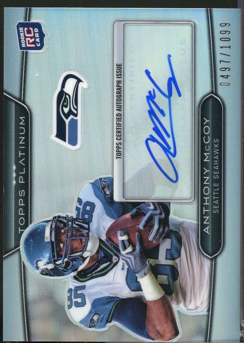 Anthony McCoy /1099 Card 2010 Topps Platinum Rookie Autographs #147  Image 1