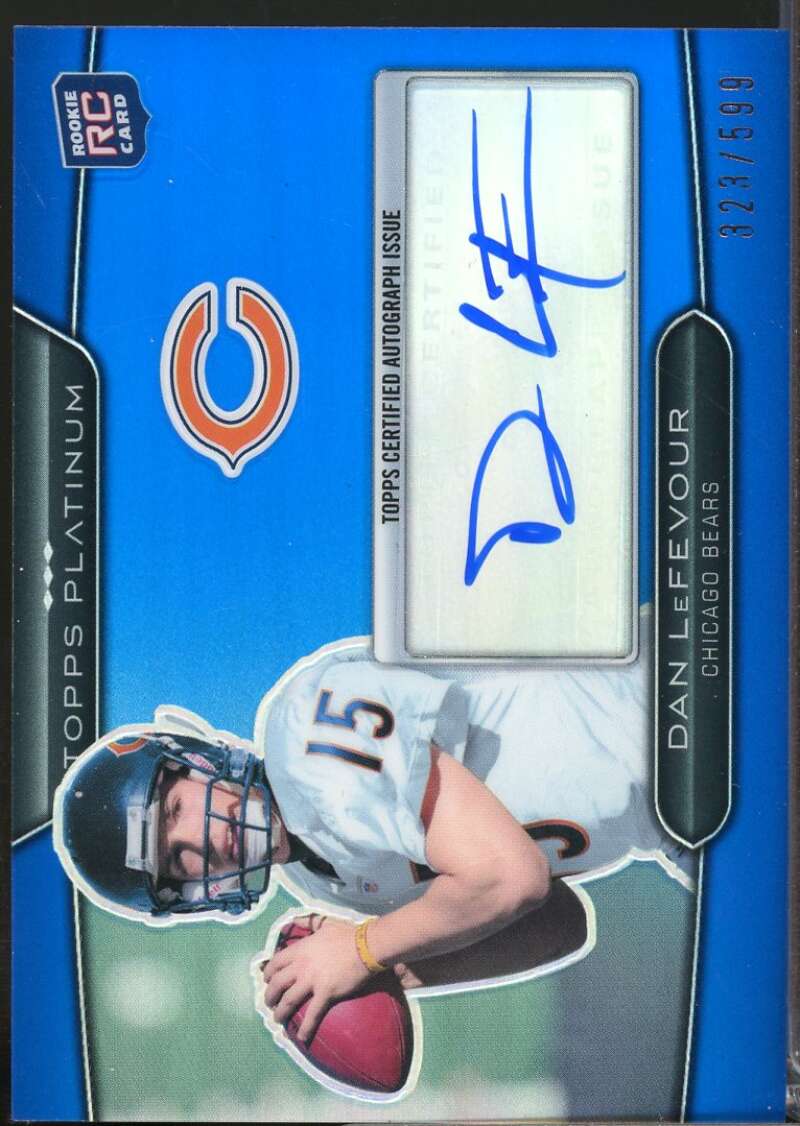 Dan LeFevour Card 2010 Topps Platinum Rookie Autographs Blue Refractors #51  Image 1