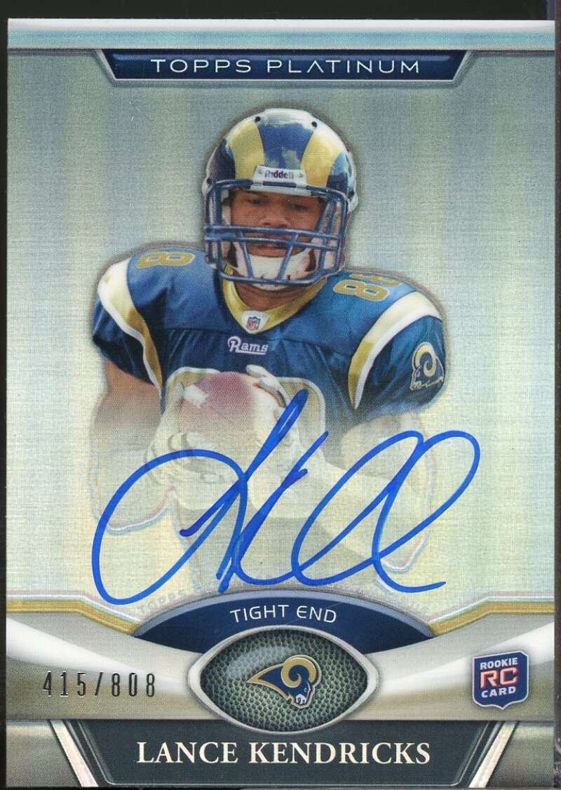 Lance Kendricks /808 Card 2011 Topps Platinum Rookie Autographs #39  Image 1