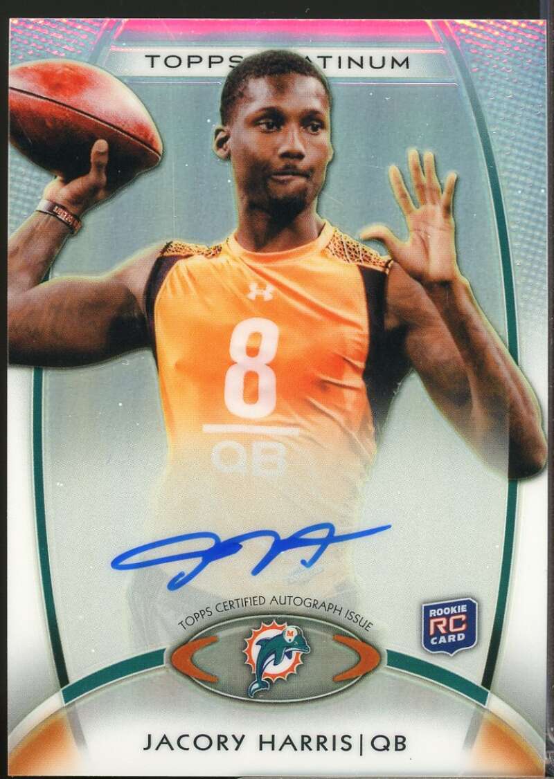 Jacory Harris Card 2012 Topps Platinum Rookie Autographs Refractors #161  Image 1