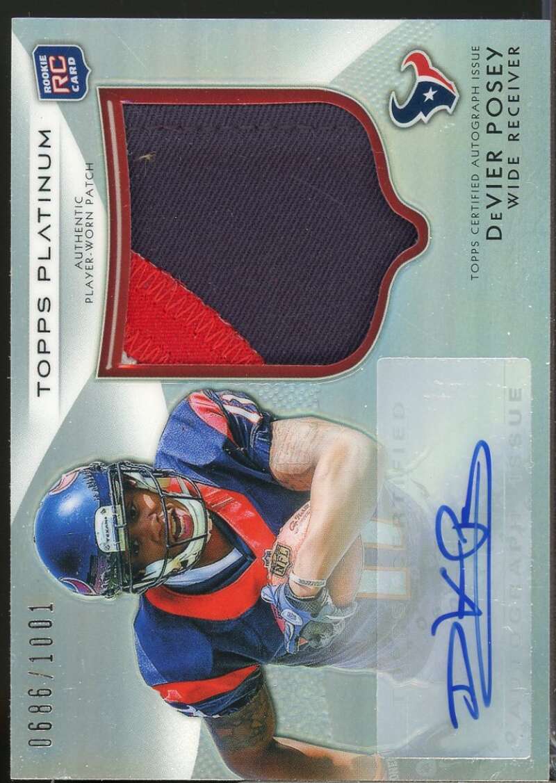 DeVier Posey /1001 2012 Topps Platinum Rookie Patch Autographs Refractors #134  Image 1