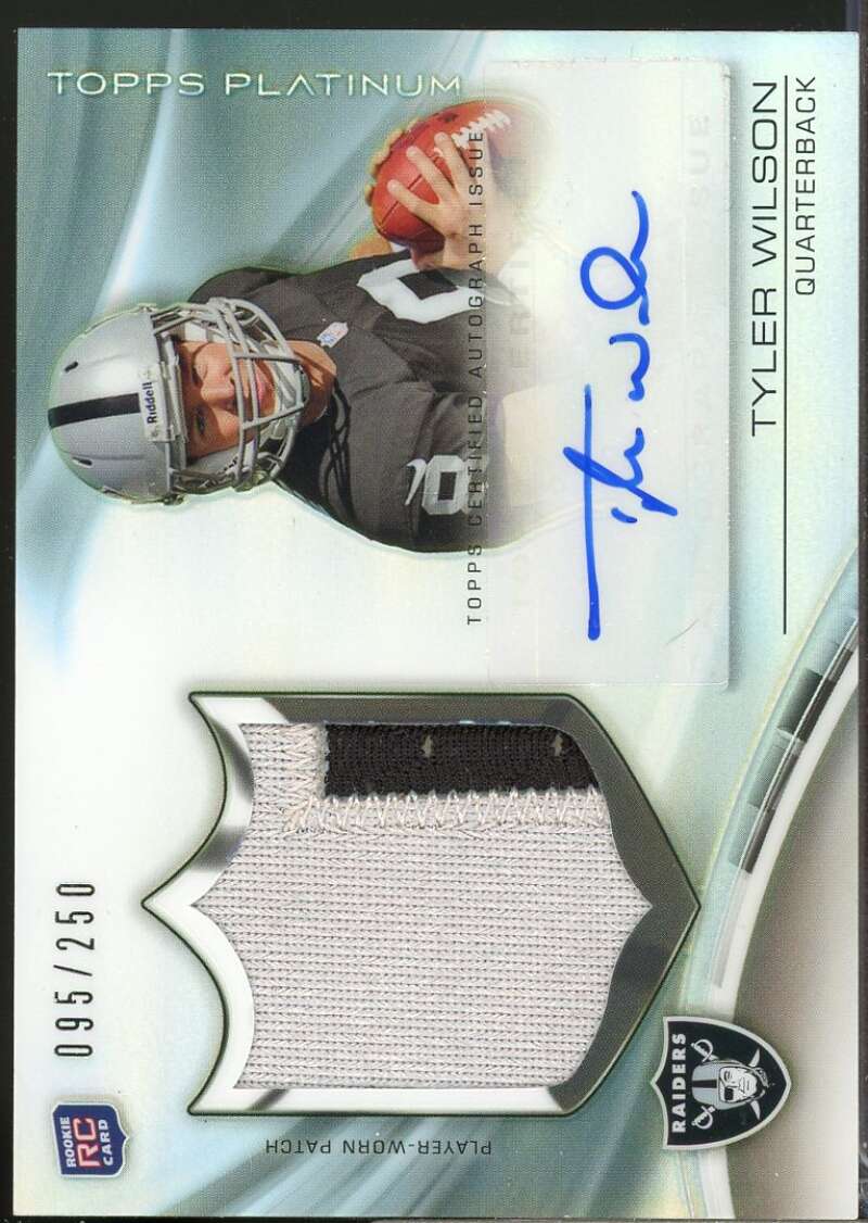 Tyler Wilson /250 2013 Topps Platinum Rookie Patch Autographs Refractors #ARPTW  Image 1