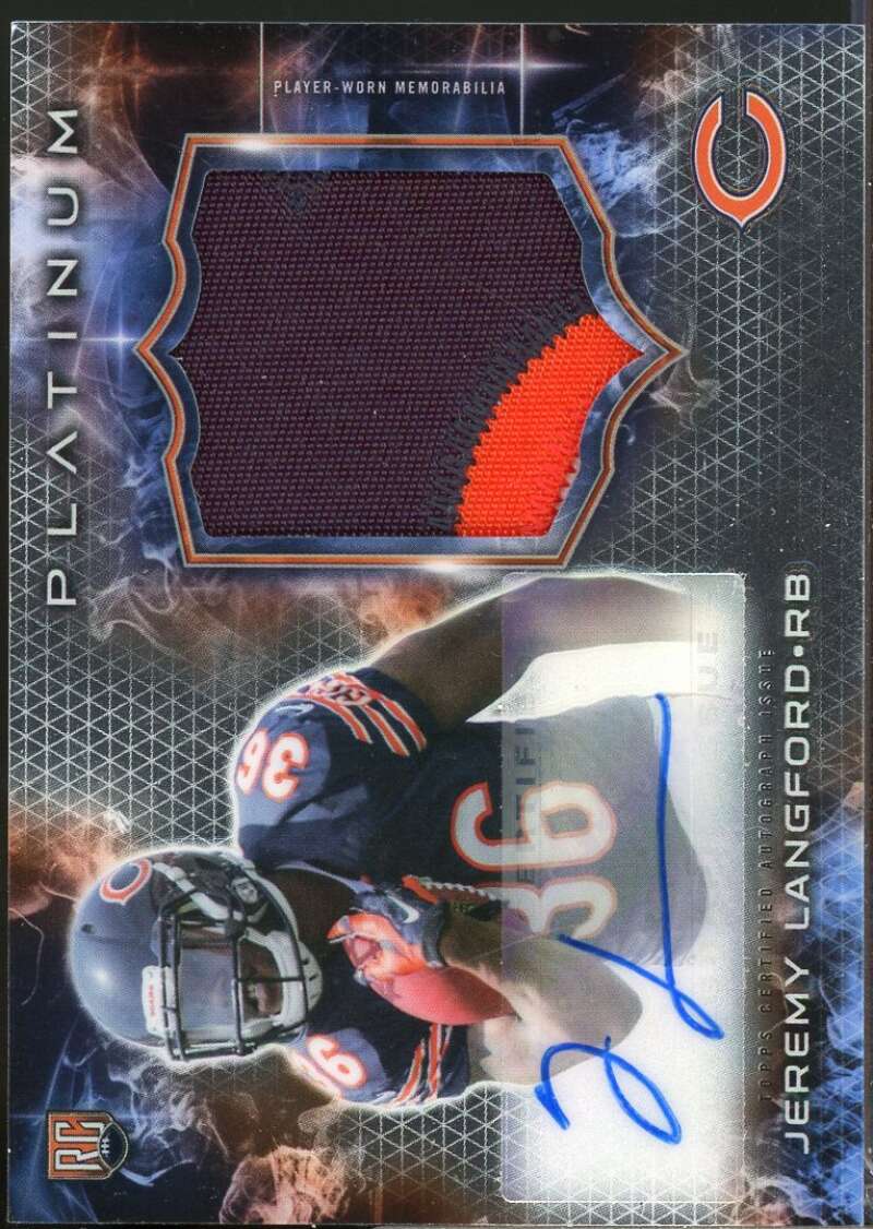 Jeremy Langford Card 2015 Topps Platinum Rookie Patch Autographs #ARPJL  Image 1