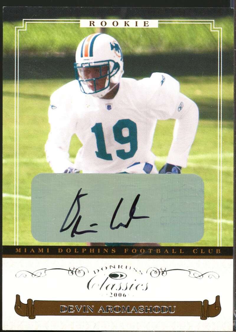 Devin Aromashodu /899 RC Card 2006 Donruss Classics Rookie Autograph #211  Image 1