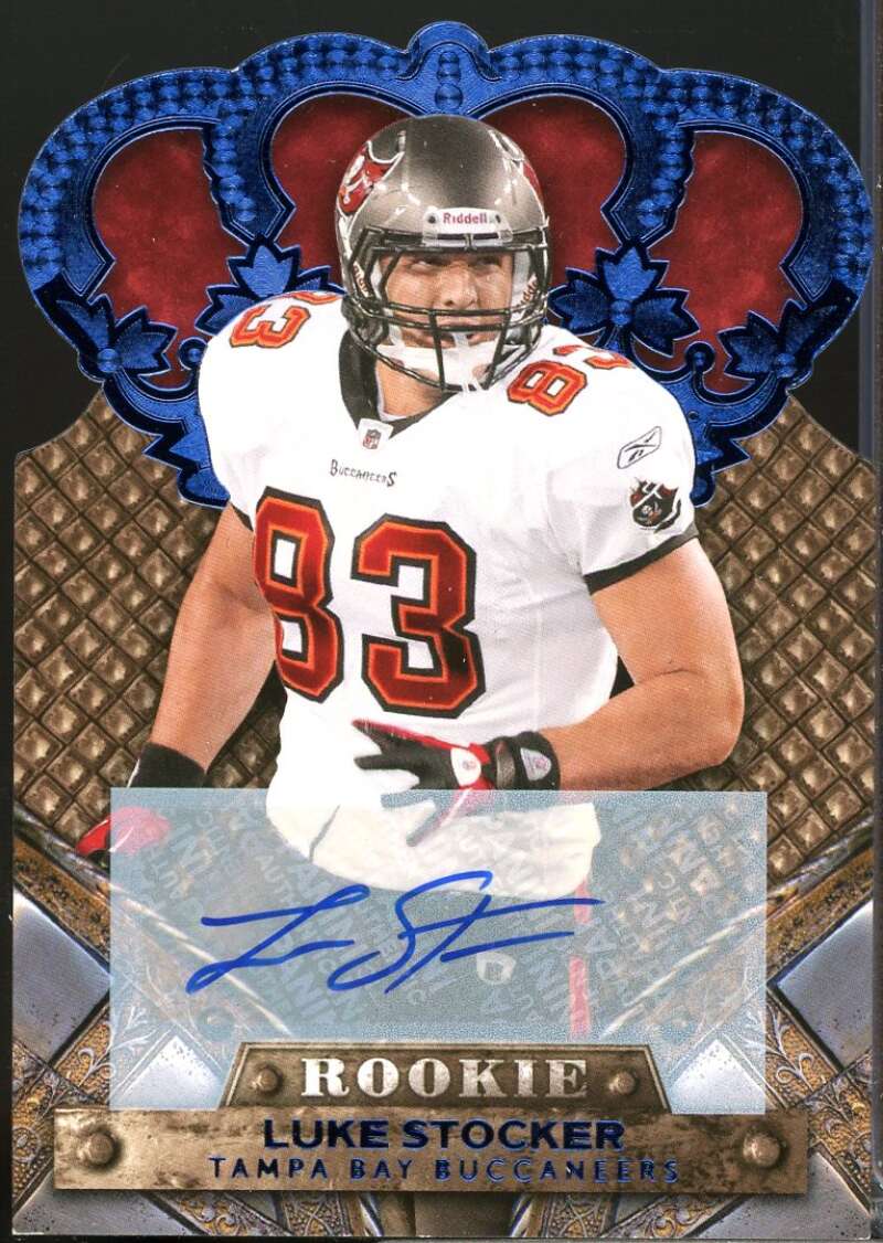 Luke Stocker Card 2011 Crown Royale Rookie Autographs Blue #157  Image 1