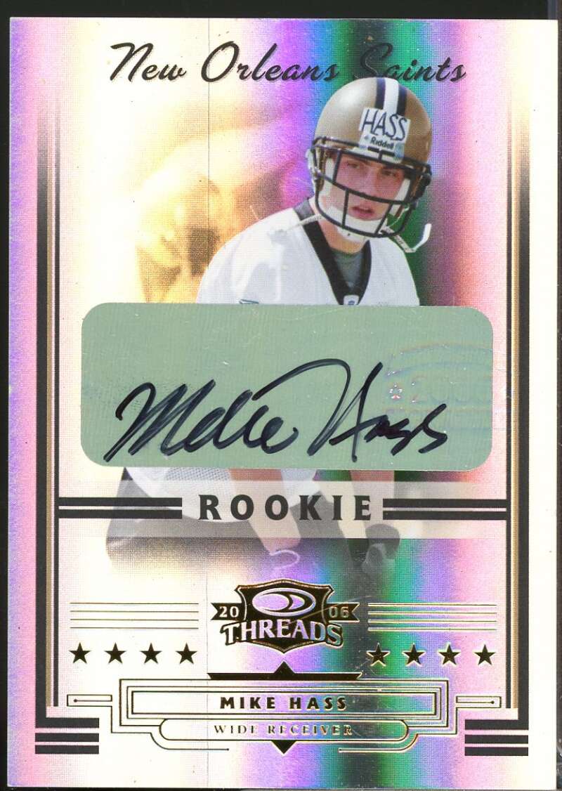 Mike Hass RC Card 2006 Donruss Threads Rookie Autograph #273  Image 1