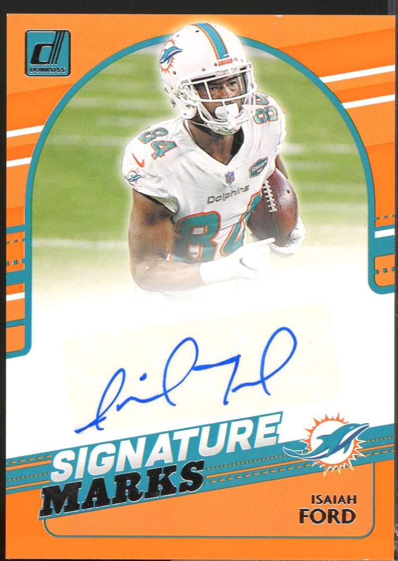 Isaiah Ford Card 2021 Donruss Signature Marks Autograph #6  Image 1