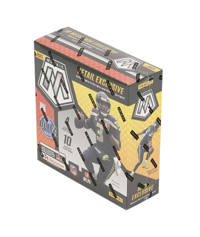 2021 Panini Mosaic Football Mega Box (Camo Red Parallels!) (Fanatics) Image 1
