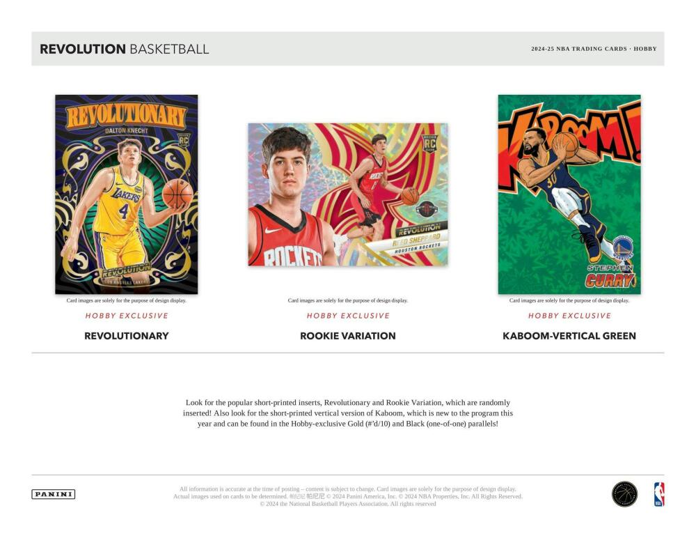 2024-25 Panini Revolution Basketball Hobby Box Image 4