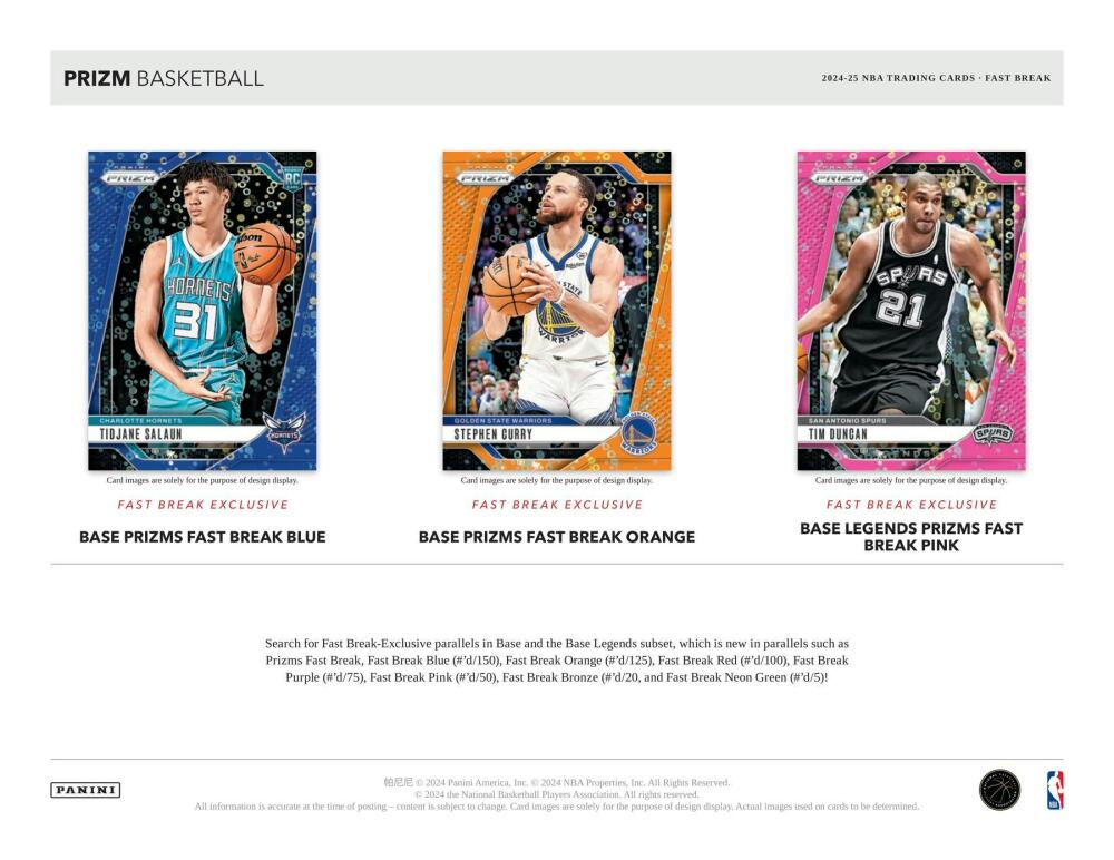 2024-25 Panini Prizm Basketball Fast Break Box Image 4