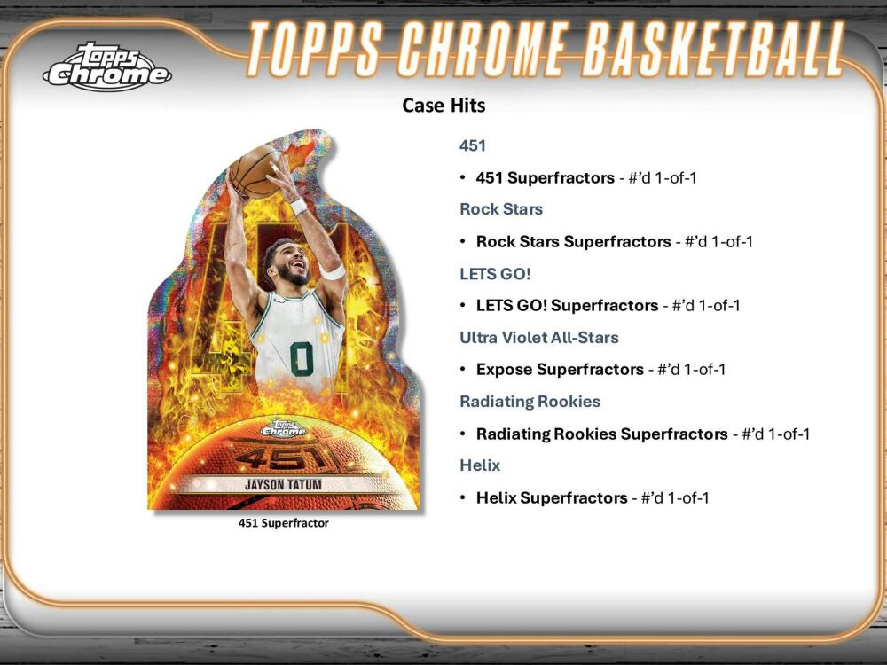 2024-25 Topps Chrome Basketball Hobby Box Image 6