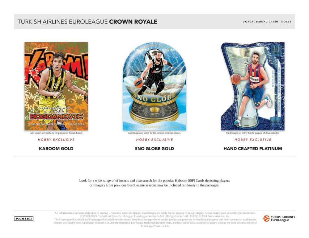 2023-24 Panini Crown Royale Turkish Airlines EuroLeague Basketball Hobby Box Image 5