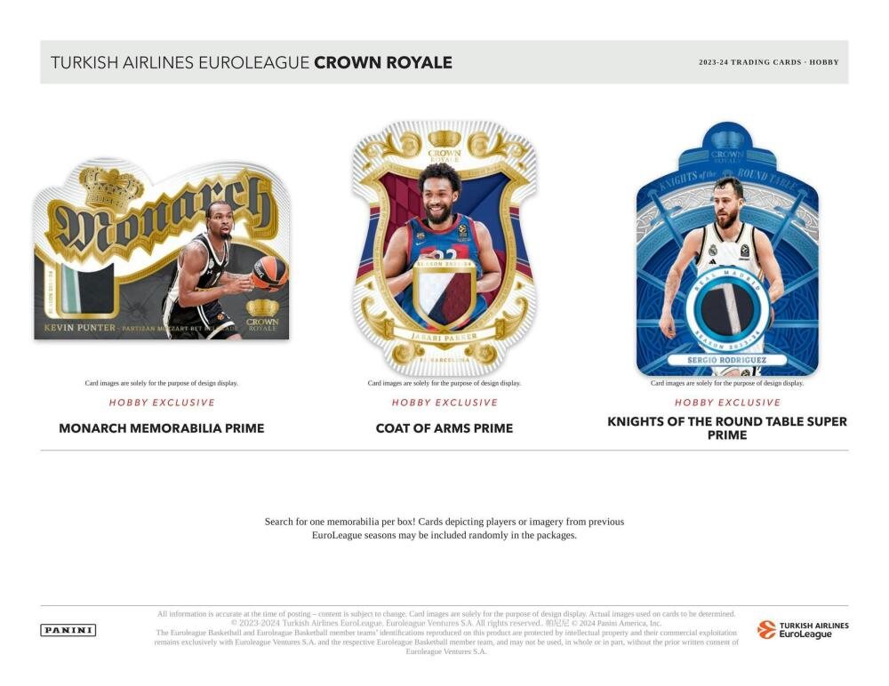 2023-24 Panini Crown Royale Turkish Airlines EuroLeague Basketball Hobby Box Image 6