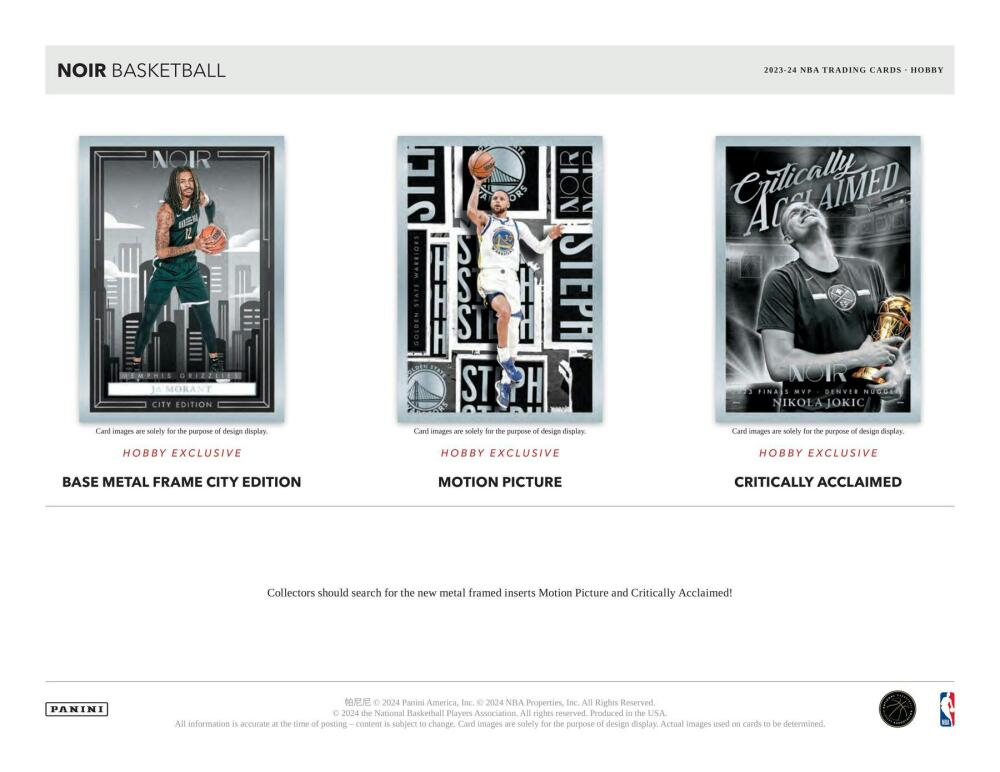 2023-24 Panini Noir Basketball Hobby Box Image 4