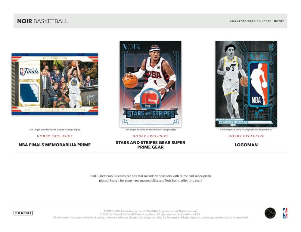 2023-24 Panini Noir Basketball Hobby Box Image 5