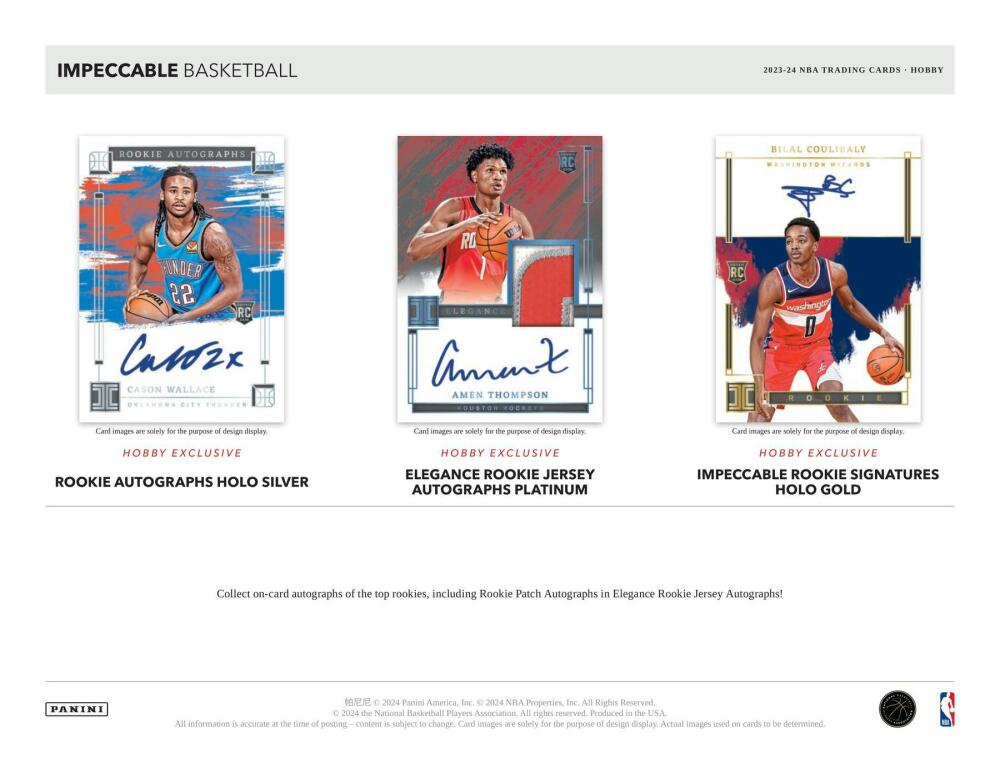 2023-24 Panini Impeccable Basketball Hobby Box Image 3