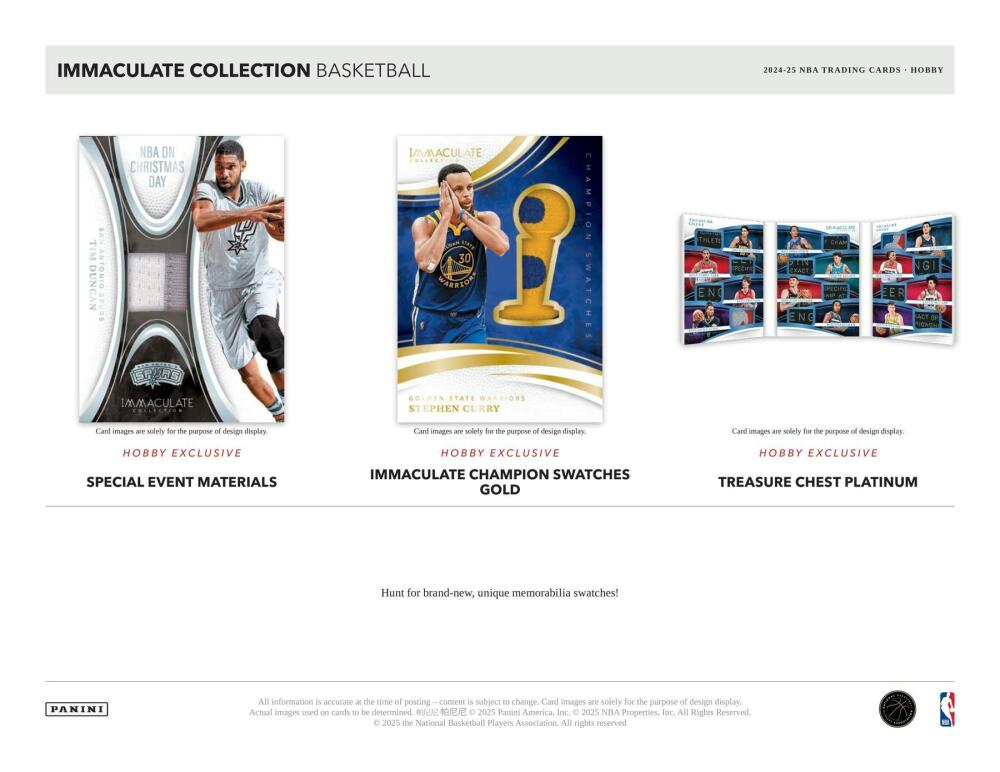 2024-25 Panini Immaculate Basketball Hobby Box Image 4