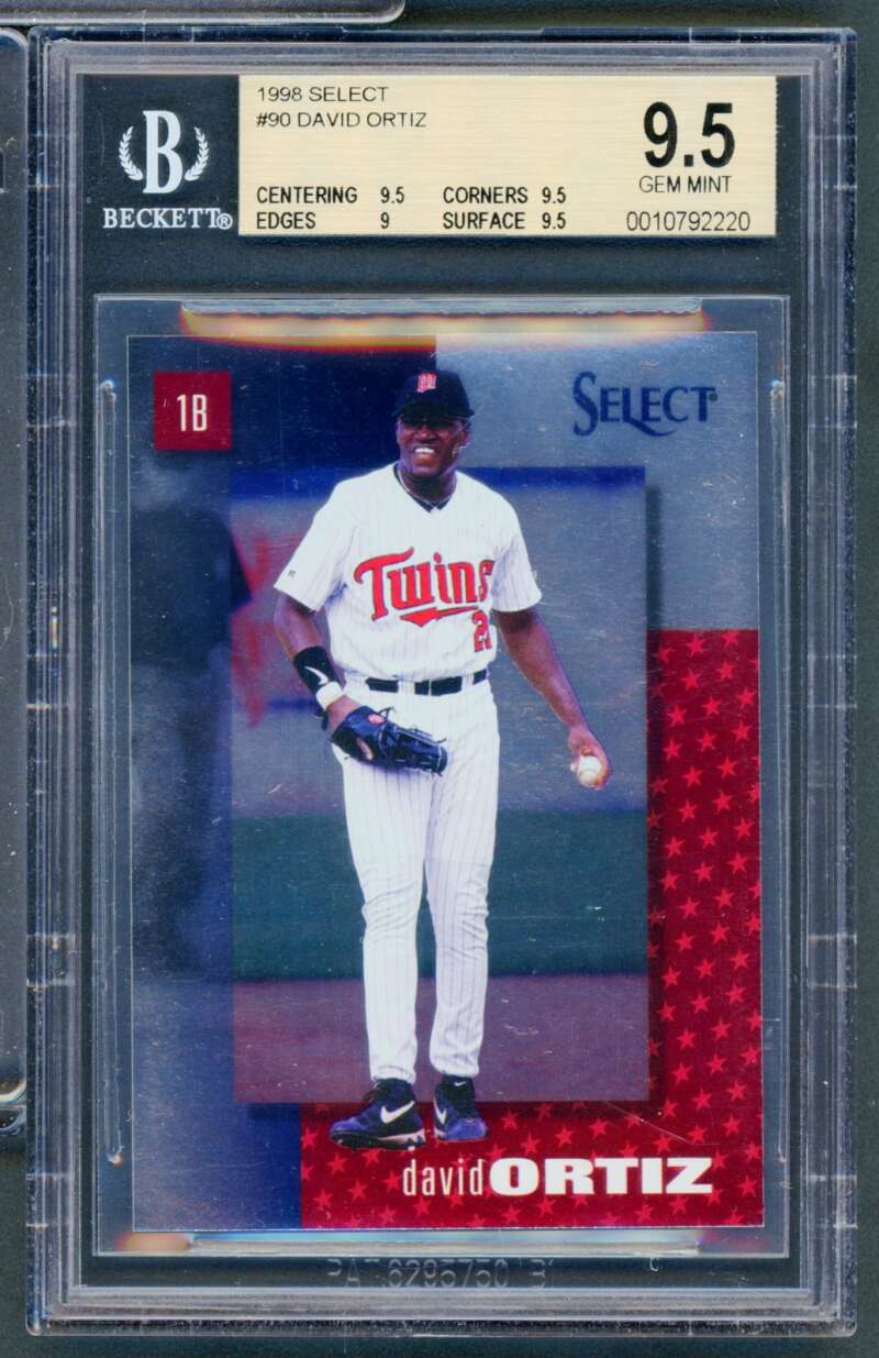 David Ortiz Rookie Card 1998 Select #90 BGS 9.5 Image 1