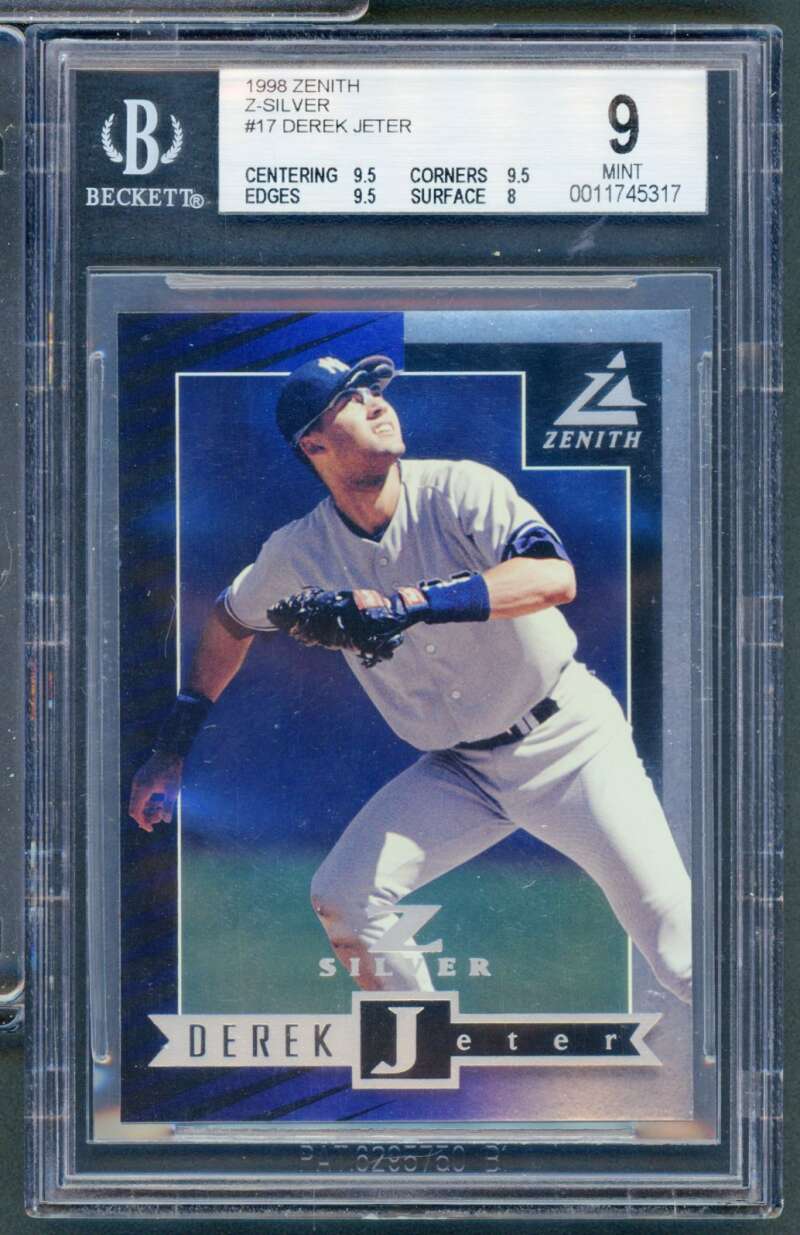 Derek Jeter Card 1998 Zenith Z-Silver #17 (pop 1) BGS 9 Image 1