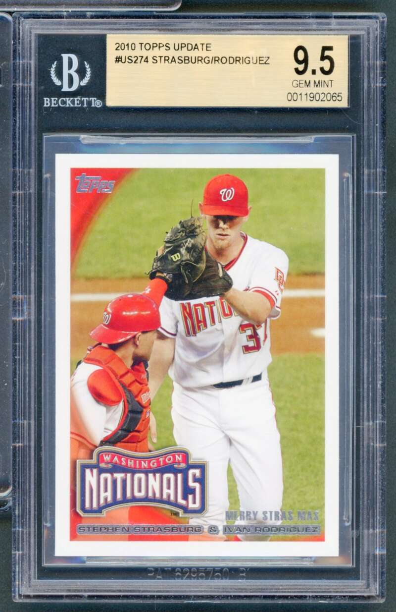 Stephen Strasburg Card 2010 Topps Update #US274 BGS 9.5 Image 1