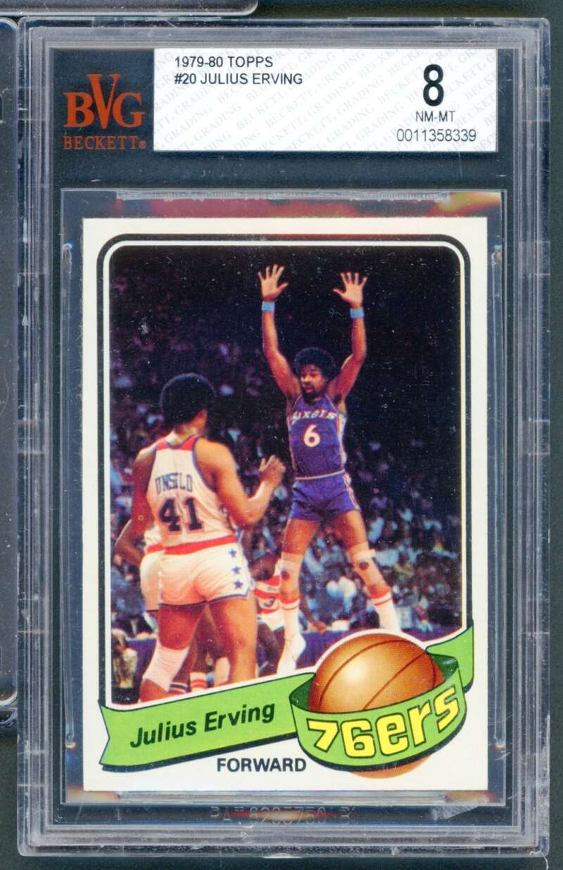 Julius Erving Card 1979-80 Topps #20 BGS BVG 8 Image 1