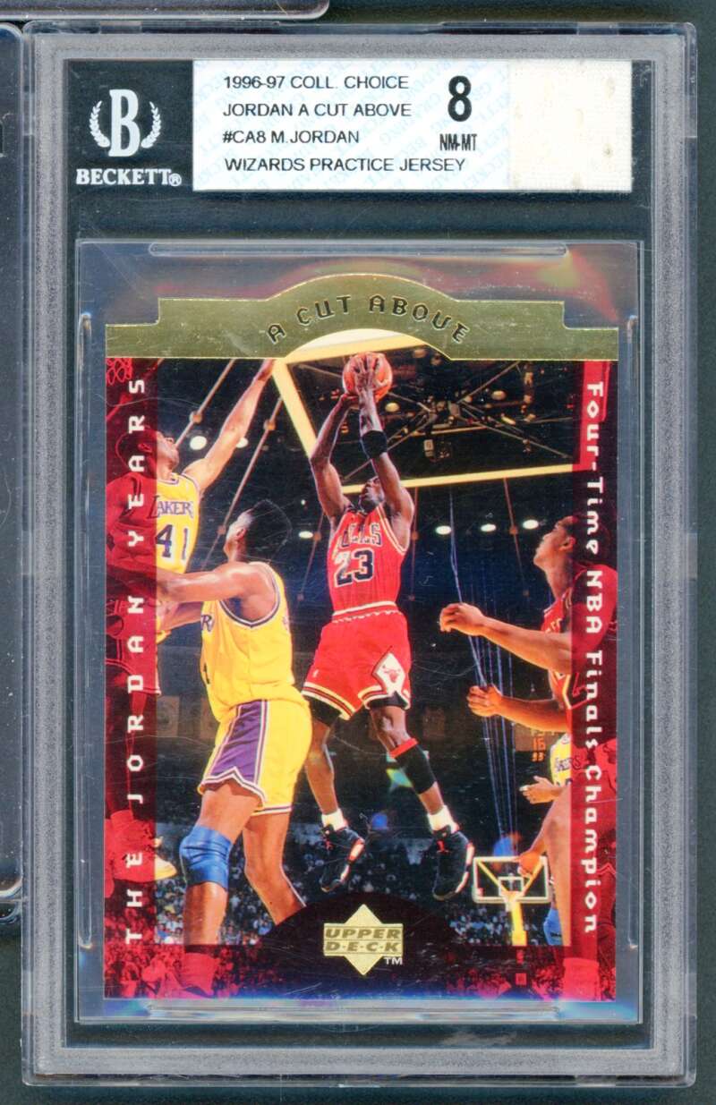 Michael Jordan 1996-97 Collector's Choice A Cut Above Practice Jersey #CA1 BGS 8 Image 1