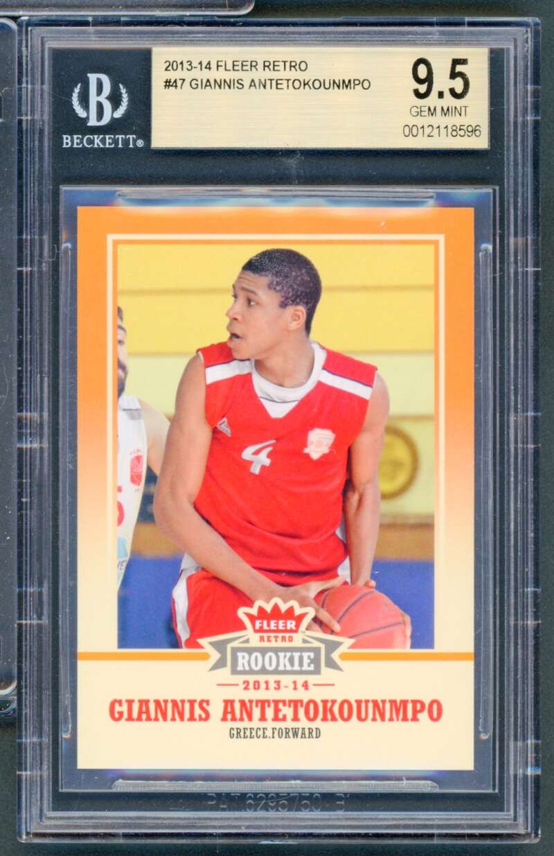 Giannis Antetokounmpo Rookie Card 2013-14 Fleer Retro #47 BGS 9.5 Image 1