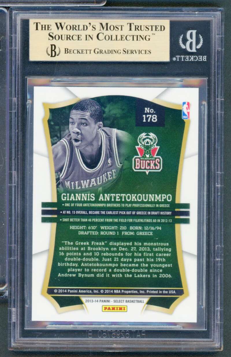 Giannis Antetokounmpo Rookie Card 2013-14 Select #178 BGS 9.5 Image 2
