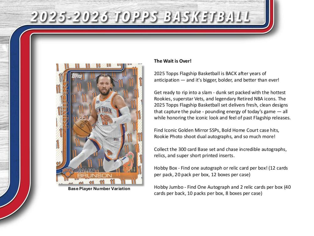 2025-26 Topps Basketball Hobby Box Image 4