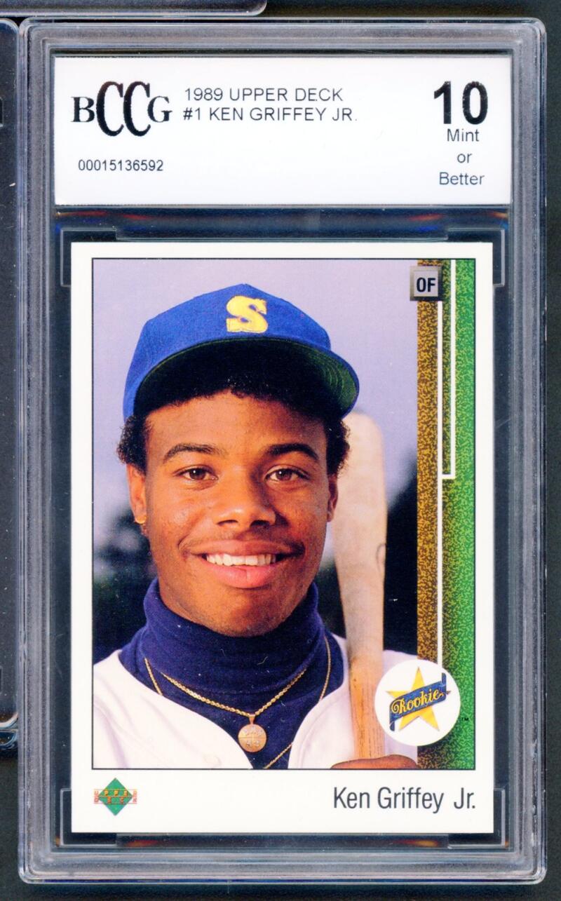 1989 Upper Deck #1 Ken Griffey Jr. Rookie Card BGS BCCG 10 Mint+ Image 1