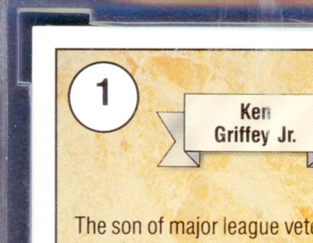 1989 Upper Deck #1 Ken Griffey Jr. Rookie Card BGS BCCG 10 Mint+ Image 7