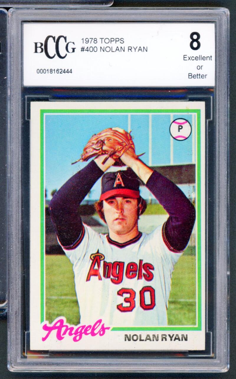 1978 Topps #400 Nolan Ryan Card BGS BCCG 8 Excellent+ Image 1