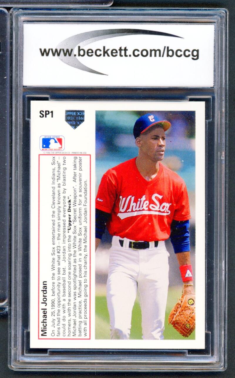 1991 Upper Deck #sp1 Michael Jordan Baseball Rookie Card BGS BCCG 10 Mint+ Image 2
