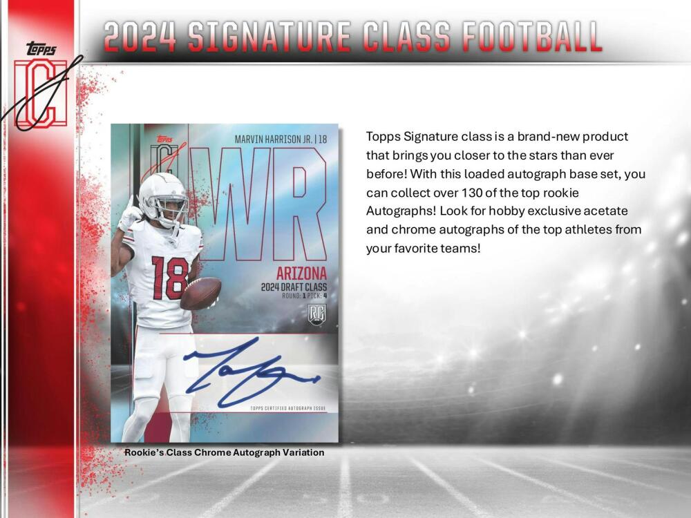 2024 Topps Signature Class Football Hobby Box Image 3