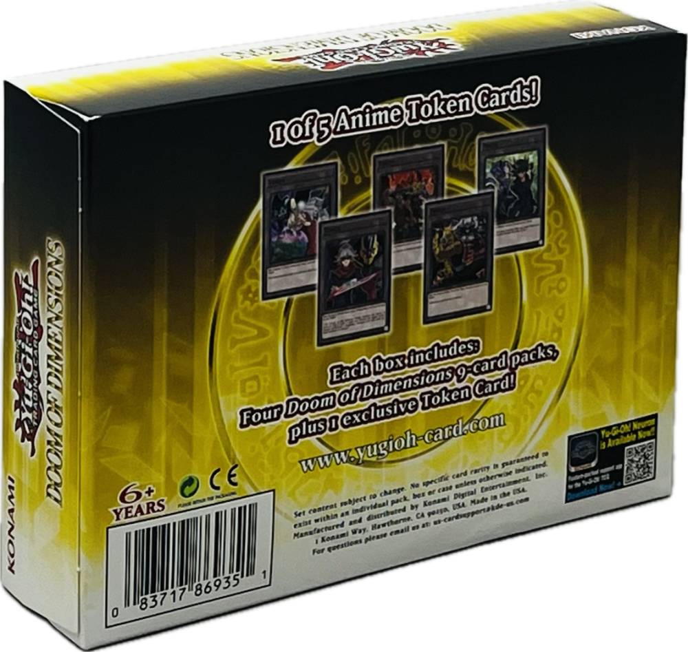 2025 Konami Yu-Gi-Oh Doom of Dimensions Trading Card Game Box Image 2