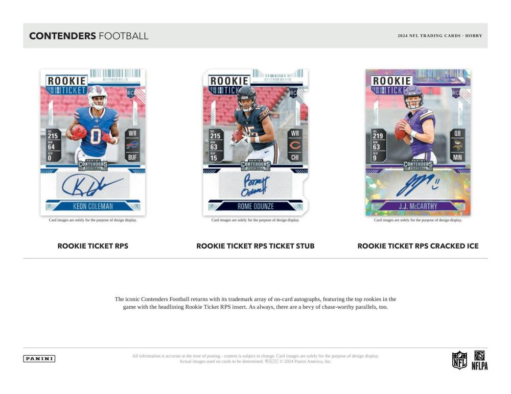 2024 Panini Contenders Football Hobby Box Image 3