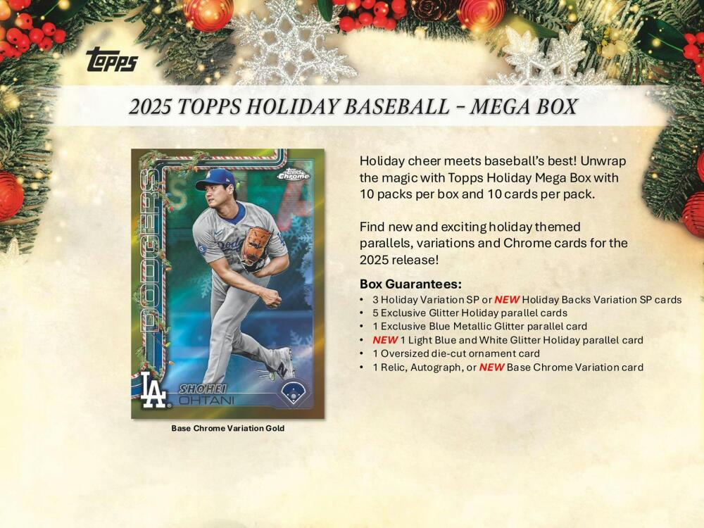 2025 Topps Holiday Baseball Mega Box Image 3