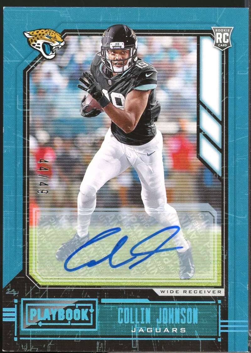 Collin Johnson /49 Card 2020 Panini Playbook Rookies Autograph Platinum #164  Image 1
