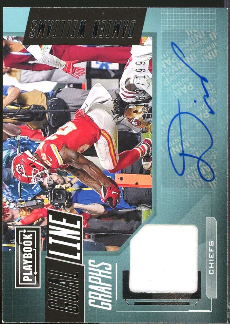 Damien Williams /199 2020 Panini Playbook Goal Line Graphs Jersey Autographs #6  Image 1