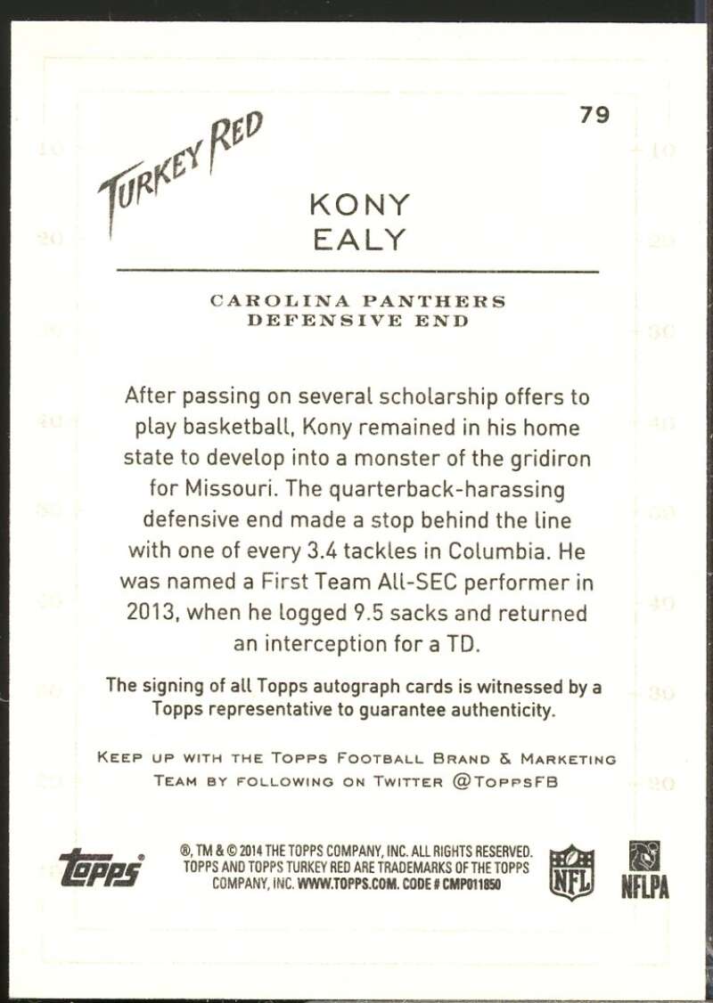 Kony Ealy Card 2014 Topps Turkey Red Rookie Autographs #79  Image 2