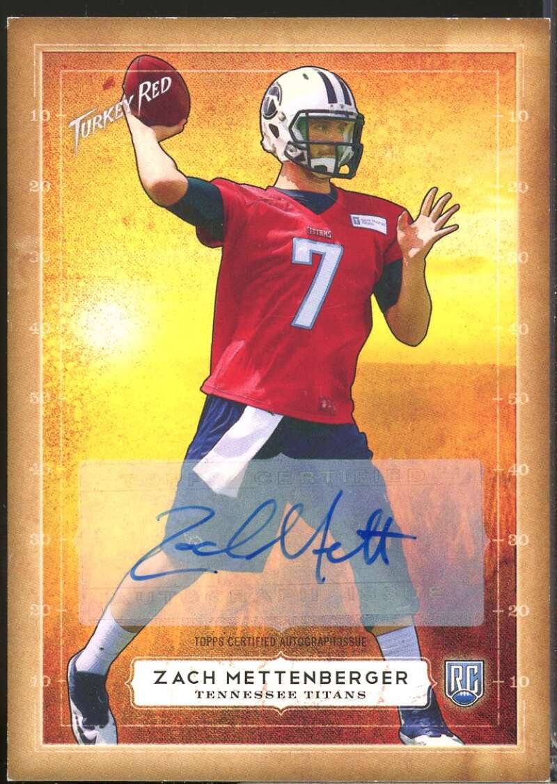 Zach Mettenberger Card 2014 Topps Turkey Red Rookie Autographs #20  Image 1