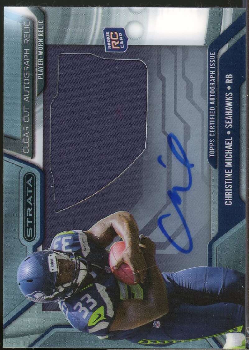 Christine Michael 2013 Topps Strata Clear Cut Rookie Relic Autographs #CCARCM  Image 1