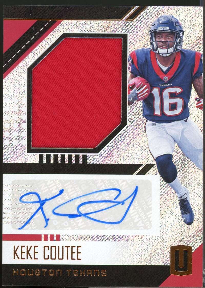 Keke Coutee Card 2018 Panini Unparalleled Rookie Jersey Autographs #31  Image 1